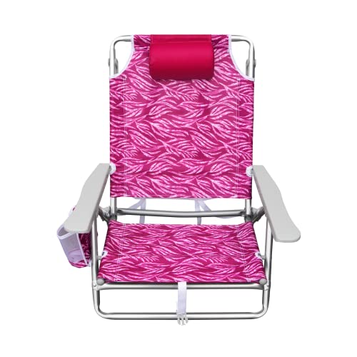 Backpack Hurley Beach Outdoor Chair, One Size, Lightweight, Alloy Steel, Coral Passion Fruit