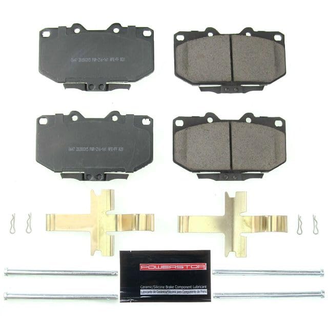 Power Stop Z23-647 Z23 Evolution Sport Carbon Fiber Infused Ceramic Brake Pads with Hardware For Nissan 300ZX 1989-1996 [Model Specific]