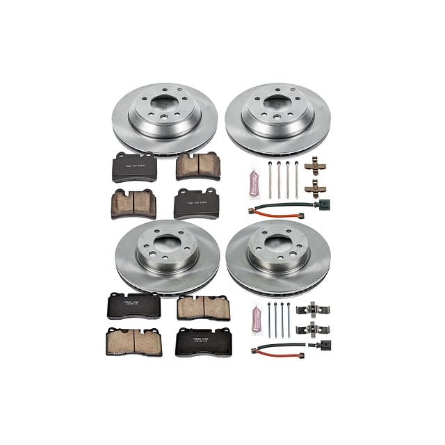 POWERSTOP Autospecialty KOE4108 Front and Rear Replacement Brake Kit-OE Brake Rotors & Ceramic Brake Pads For Volkswagen Touareg 2006 [Model Specific]