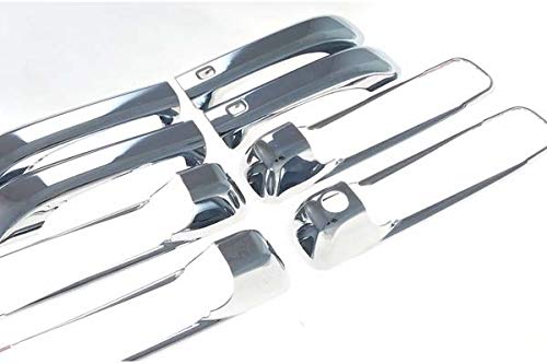 BH-DH275 Black Horse Off Road Chrome ABS 8 Pieces Smart Key for all doors Exterior Door Handle Cover Trims