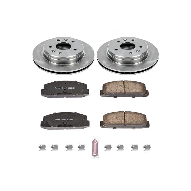 POWERSTOP Autospecialty KOE472 Rear Replacement Brake Kit-OE Brake Rotors & Ceramic Brake Pads For Mazda RX-7 1986-1991 [Model Specific]