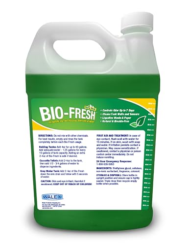 Bio-Fresh Walex Liquid Enzyme Holding Tank Treatment for RV, Camper & Marine - Black Water Tank Deodorizer, Liquifies Waste & Toilet Paper, Septic Tank Safe, Biocide-Free, Alpine Fresh, 1 Gallon