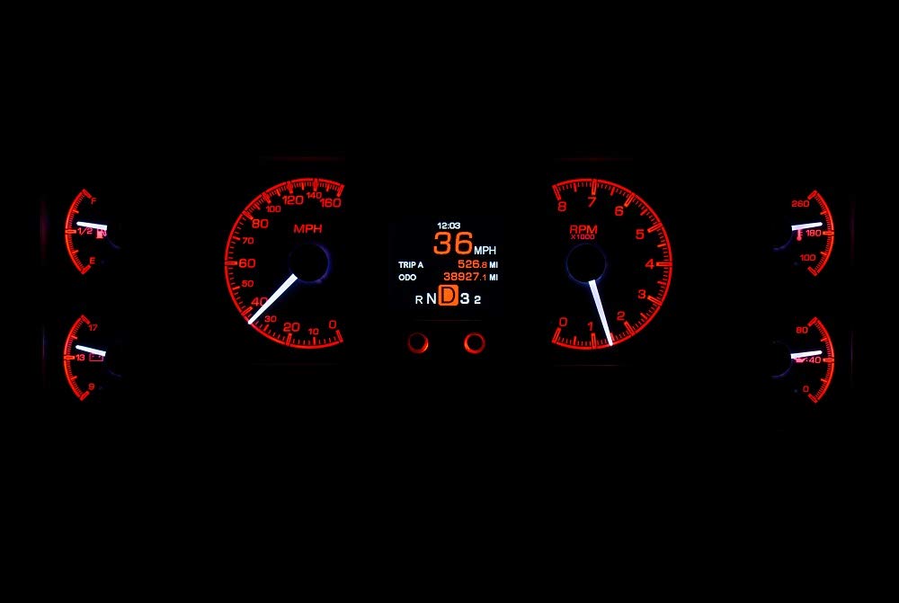 Dakota Digital HDX-84B-REG-K Analog Gauge Instrument System Compatible with 1984-87 Buick Regal and Grand National Black Alloy