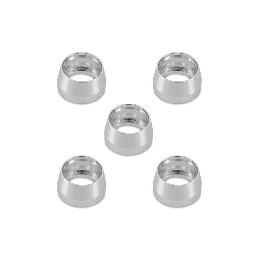 Mishimoto PTFE Braided Line Replacement Ferrule MMFT-RPF-06 -6AN, 5 Pack