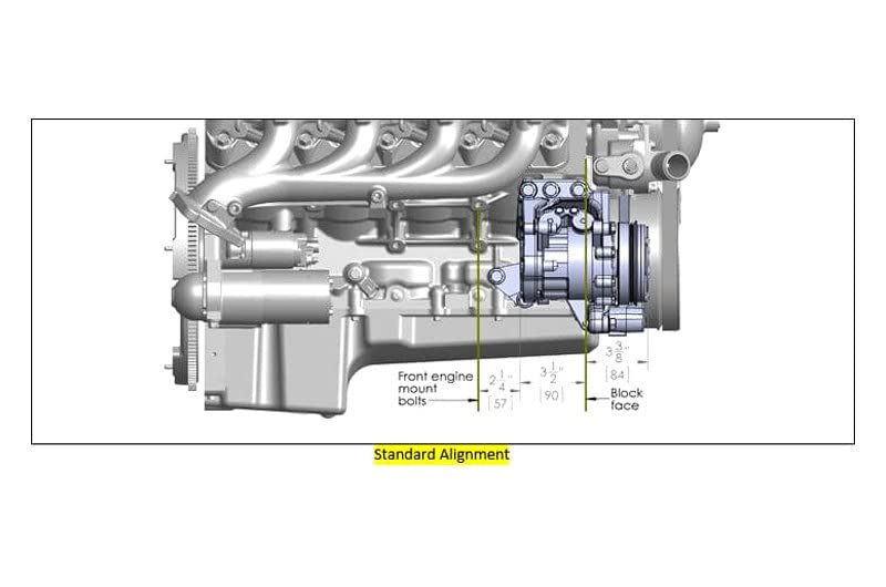 Holley Low 20-160 LS Drive System (A/C) w/Sanden SD7 Compressor - Passenger's Side
