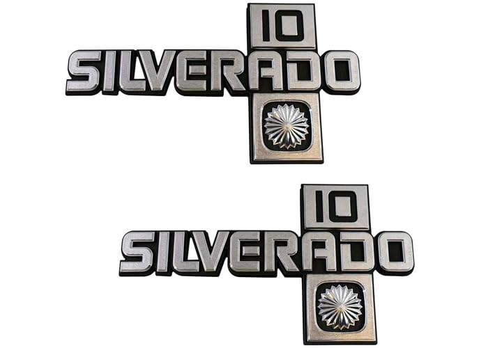 Chevy Fender Emblems - Brothers Trucks FE87SV1 Pair Silverado 10