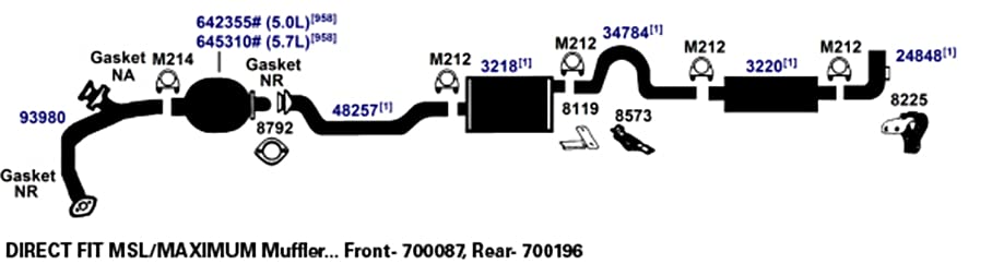 Exhaust Muffler AP Exhaust Products 3220