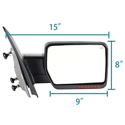 FORD F150 07-14 Towing Mirror-Black- Right Spec-D Tuning RMV-F15007HP-FS-R