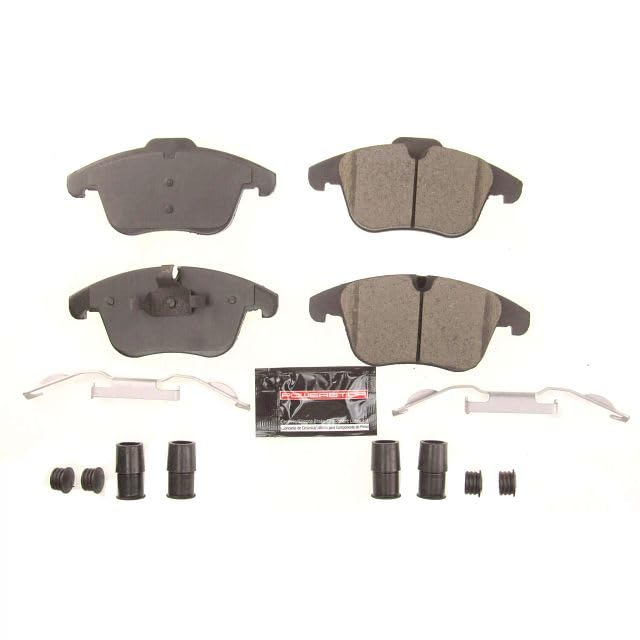 Power Stop Z23-1869 Z23 Evolution Sport Carbon Fiber Infused Ceramic Brake Pads with Hardware For Jaguar XE 2016-2019 [Model Specific]