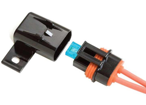 ATM/MINI WEATHERPROOF FUSE HOLDER-30AMP-12AWG-2X5IN WIRE LEADS