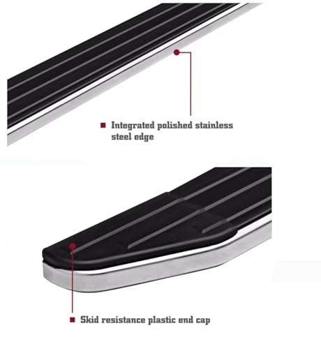 Premium Black Horse Running Boards Compatible with 2024-2026 Toyota Tacoma-PR-T869 Black
