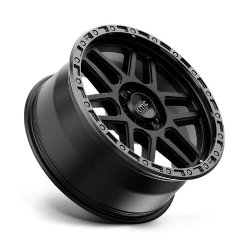 MESA KMC Wheels 20X9 6X1355.71 18mm SATIN BLACK WITH GLOSS BLACK LIP - KM54429063718