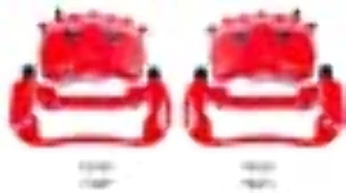 Power Stop S5008 Front Pair of High-Temp Red Powder Coated Calipers for Dodge Dakota 2005-2008, Dodge Ram 1500 2006-2008, Mitsubishi Raider 2006-2009 [Model Specific]