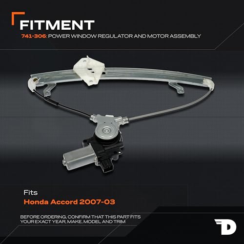 Dorman Front Driver Side 741-306 Power Window Regulator and Motor Assembly Compatible with Select Honda Models
