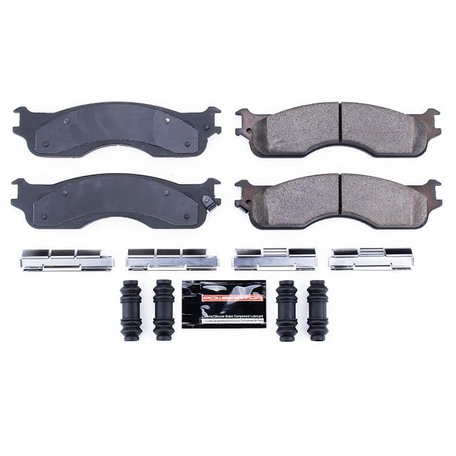 Power Stop Z23-1054 Z23 Evolution Sport Carbon Fiber Infused Ceramic Brake Pads with Hardware For Dodge Ram 1500 2004 [Model Specific]