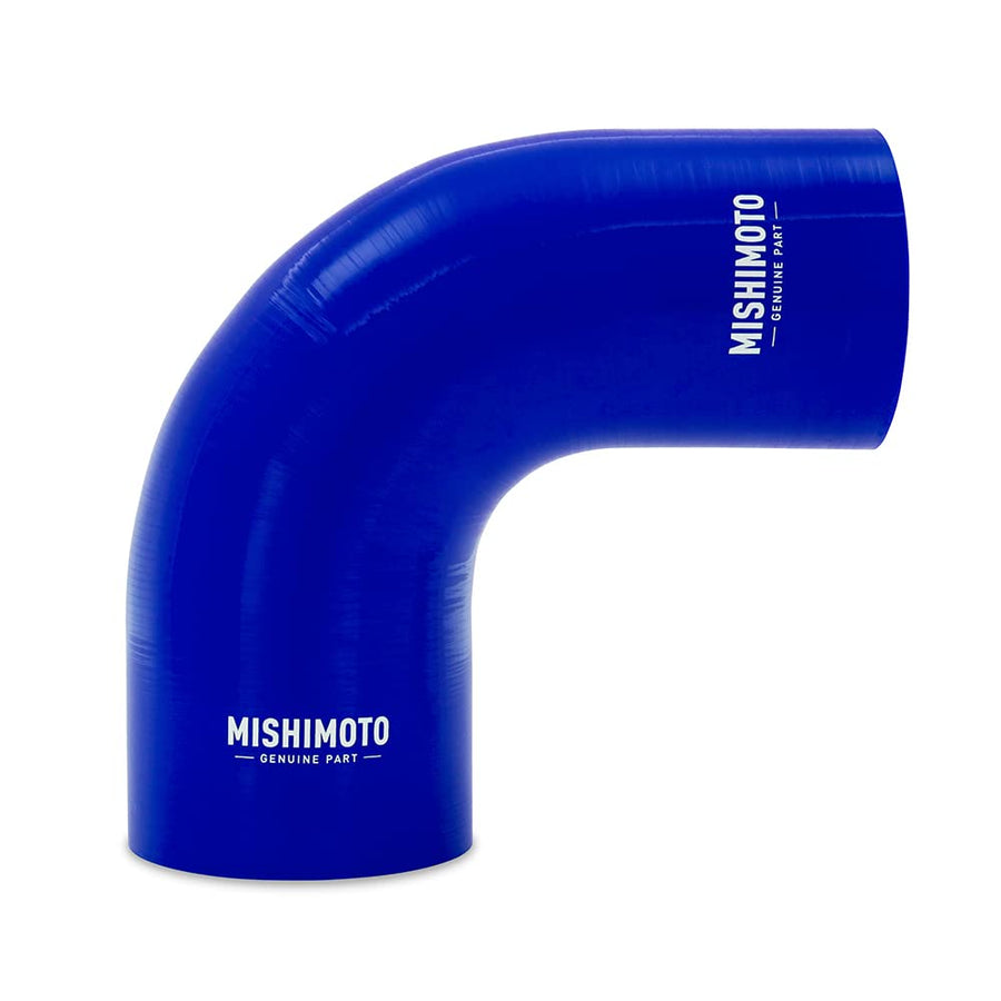 Mishimoto 90-Degree MMCP-R90-3040BL Silicone Transition Coupler, 3.00" to 4.00", Blue