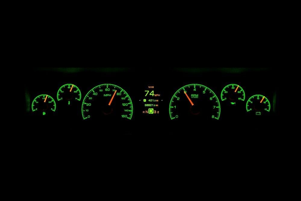 Dakota Digital HDX-77C-CAP-K Analog Gauge Instrument System Compatible with 1977-90 Chevy Caprice/Impala and 1984-86 Pontiac Parisenne Black Alloy