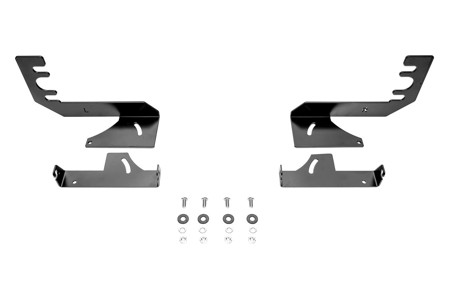 ZROADZ 2019-2022 Ram 1500 LED Bracket to Mount Rear Bumper (2) 6 Inch Straight Single Row Light Bar, Black - Z384821