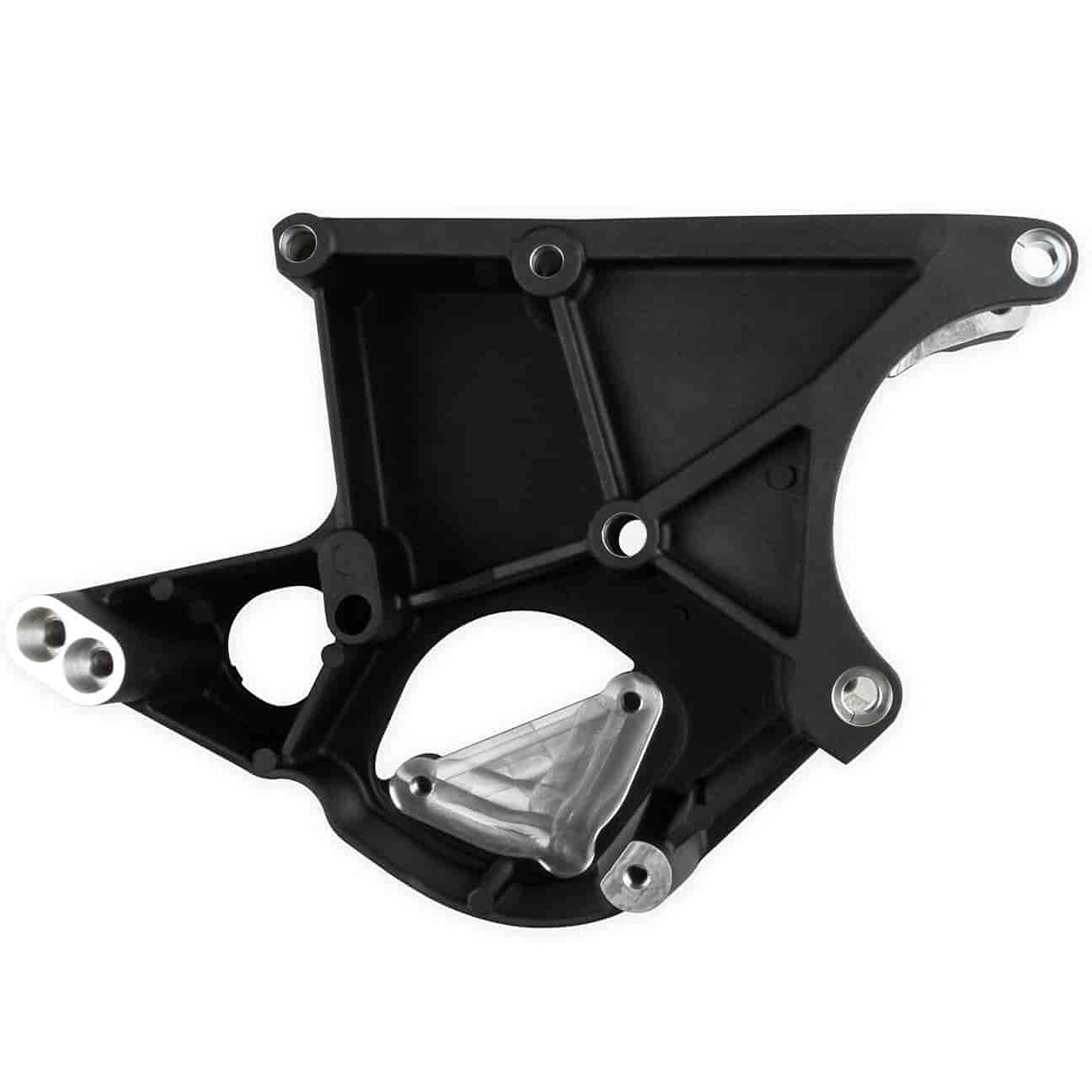 Holley LS/LT Alternator & Power Steering Pump Accessory Drive Kit - Black Finish Driver's Side Bracket 20-143BK