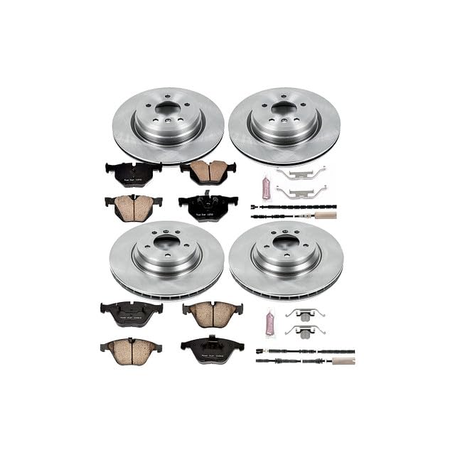 Power Stop Autospecialty KOE6059 Front and Rear Replacement Brake Kit-OE Brake Rotors & Ceramic Brake Pads For BMW 335i xDrive 2011-2012 [Model Specific]