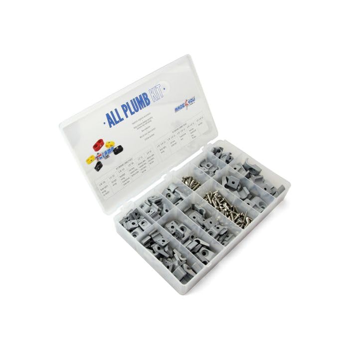 All Plumb T-CLAMP KIT, 3/16" to 3/8" Single and 5/16" to 3/8" Double Clamps, Gray