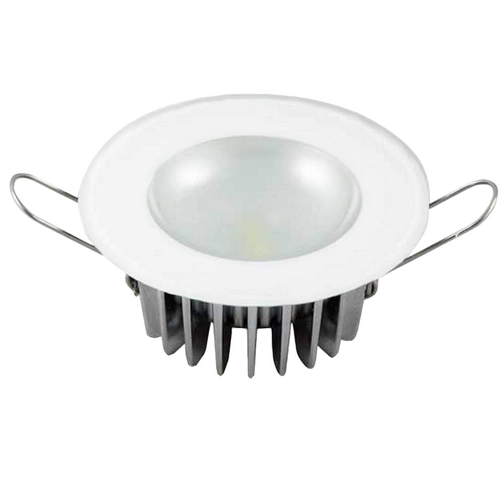 Mirage LED Lumitec Down Light, Flush Mount, Glass Bezel, White Dimming, Red Non-Dimming, Blue Non-Dimming Exterior or Interior