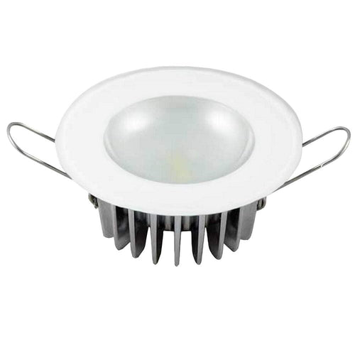 Mirage LED Lumitec Down Light, Flush Mount, Glass Bezel, White Dimming, Red Non-Dimming, Blue Non-Dimming Exterior or Interior