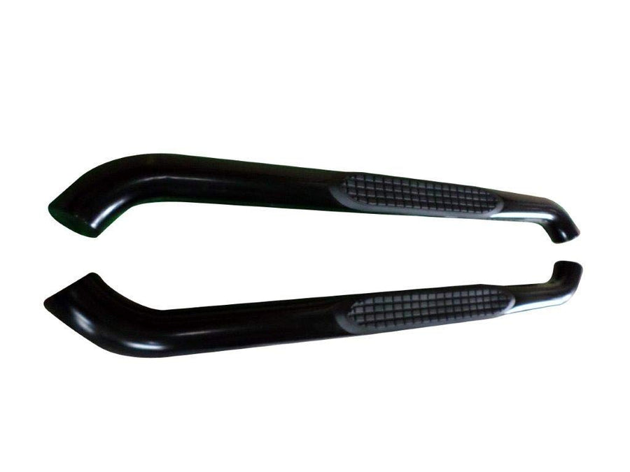 Nerf Bars TrailFX for Chevrolet Silverado 1500 Crew Cab 2020-2021 Black Powder Coated Steel 3 Inch Round Bent Side Steps with Slip-Resistant Molded Step Pads Frame Body Mount Set of 2 Running Boards
