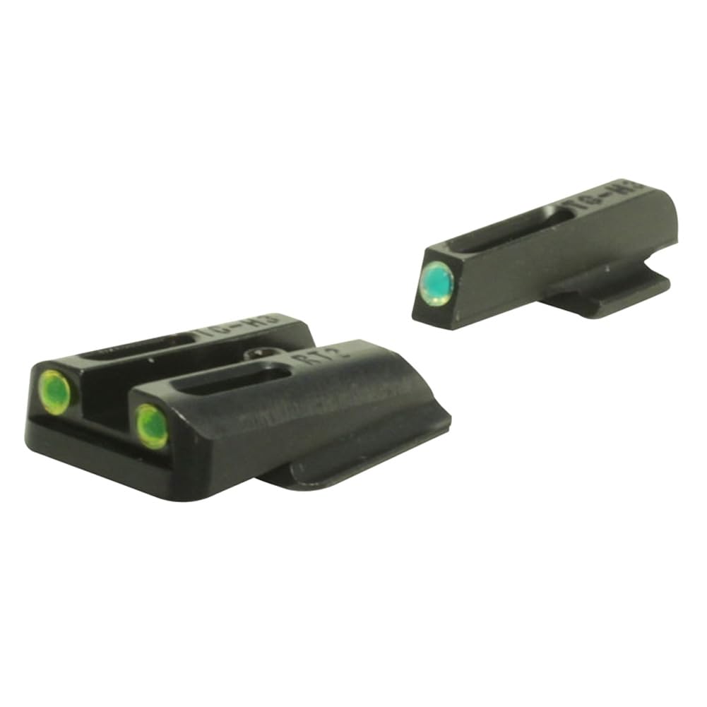 Tritium & Fiber-Optic TRUGLO Handgun Sight Set, Durable Snag-Resistant Green Front & Yellow Rear Bright Night Sights, Compatible with Ruger LC9 / 9S / 380 Handguns