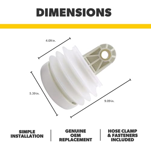 Dometic OEM 385230980 Toilet Bellows Pump for S and J Series Vacuum Pumps and T Series Discharge Pumps | White 9.09 x 5.39 x 4.09 inches