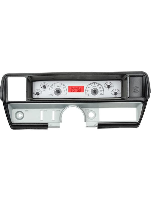 VHX-68B-SKY-S-R Dakota Digital VHX Analog Gauge System Compatible with 68 69 Skylark Silver Alloy Red Backlighting