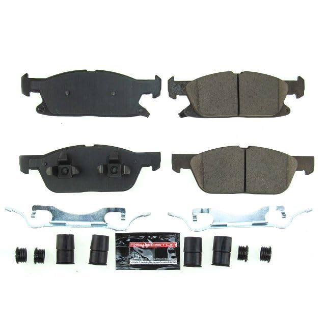 Power Stop Z23-2180 Z23 Evolution Sport Carbon Fiber Infused Ceramic Brake Pads with Hardware For Ford Edge 2019-2022, Lincoln Nautilus 2019-2021 [Model Specific]