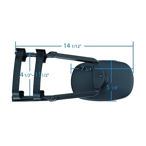 K Source Towing Mirror Universal Clip-On – Standard Size, Fits Up to 11" Mirrors for Trucks & Trailers