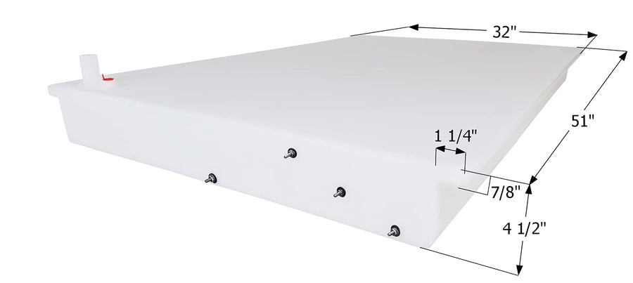 Fresh Water Tank ICON 14095, WT1239, 51x32x4 1/2, 26 Gal., 0229647