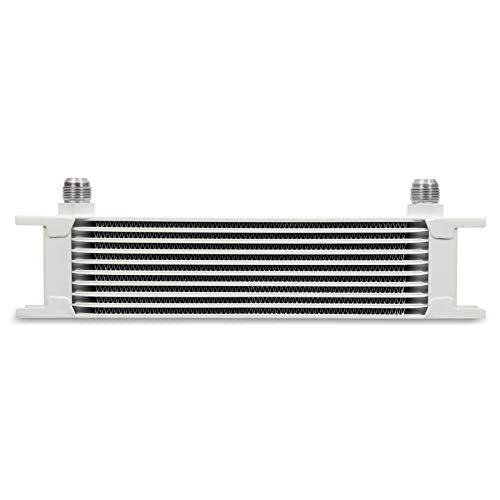 Universal Mishimoto 10 Row Oil Cooler, White