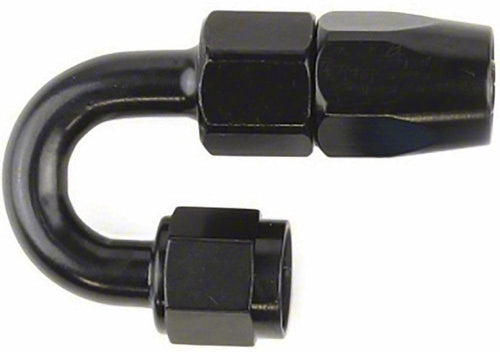SpeedFX Full Swivel Hose End Fitting -8AN 180 Degree Black Anodized Aluminum 1/2 Inch Thread Female Single SpeedFX 520880BK
