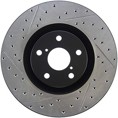Front Right StopTech 127.44185R Drilled and Slotted Automotive Replacement Disc Brake Rotor Fits Select Lexus GS200t/GS300/GS350/Is Turbo/IS200t/RC300/RC350