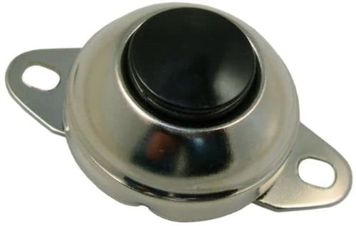 Peterson Flush-Mount PMV5504PT Horn Button W/Nickel, 5A/12V Black Plastic