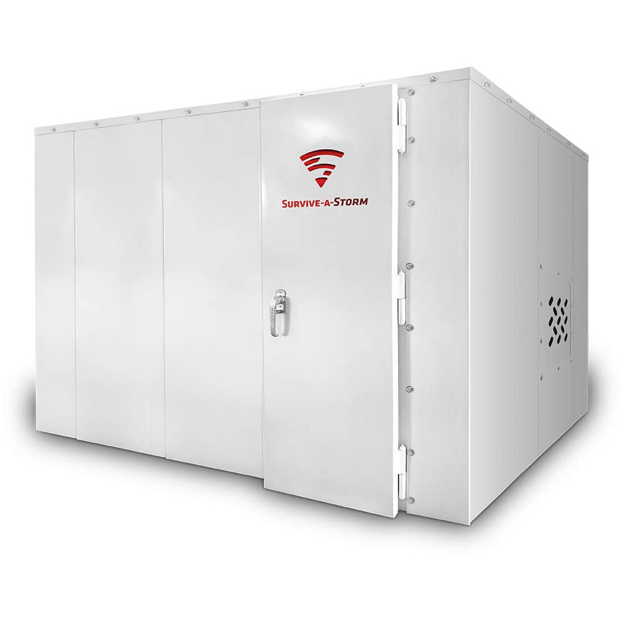 8x6 ShelterCube Panelized Steel Indoor Tornado Shelter (Door on 8-Ft Side) - FEMA Compliant - from Survive-a-Storm Shelters