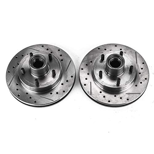 Power Stop AR8617XPR Evolution Front Drilled & Slotted Rotor Pair For Chevrolet Blazer, Chevrolet S10, Chevrolet S10 Blazer, GMC Jimmy, GMC S15 Ji, GMC Sonoma, Isuzu Hombre [Model Specific]