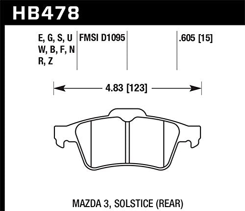 Hawk Performance Blue 9012 HB478E.605 Motorsport Brake Pads