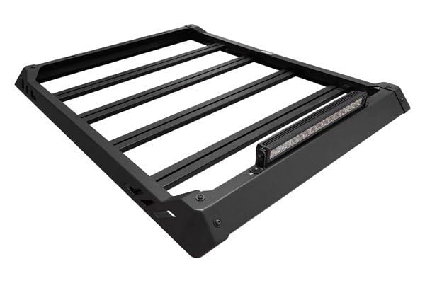 Traveler Black Horse aluminum Roof mounted cargo basket Rack (58"x15"x9") Silver Compatible with 13-23 Silverado 1500|15-20 Ford F-150|13-23 Ram 1500|19-23 Silverado 1500|2019-2023 Ram 1500-TRRB160S