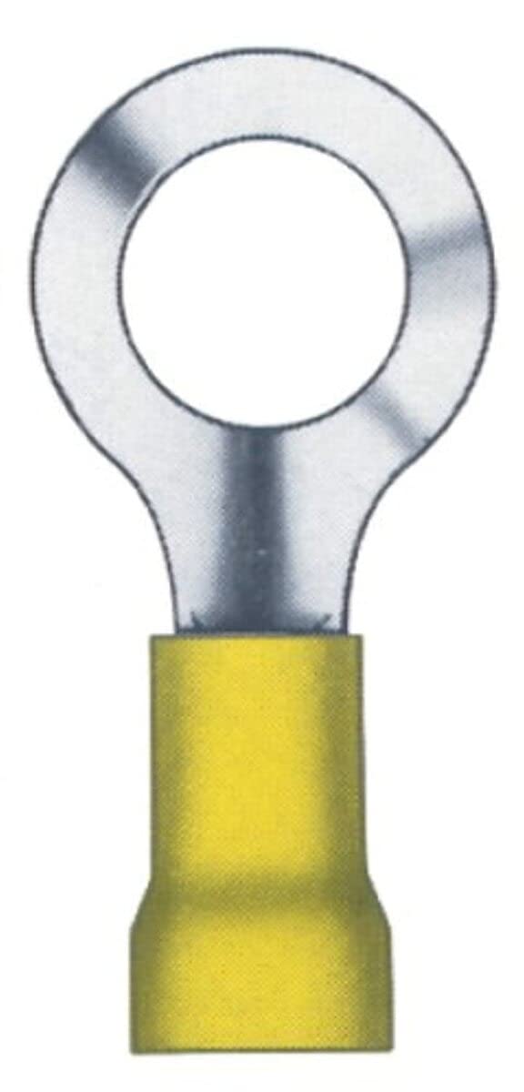 1/4" Camco 63219 Vinyl Insulated Ring Terminal - Pack of 100 12-10 AWG