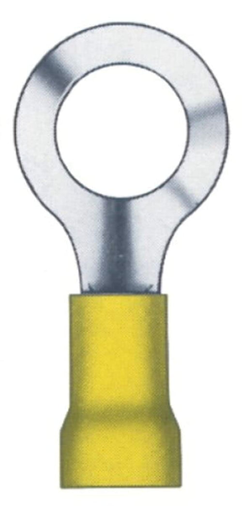 1/4" Camco 63219 Vinyl Insulated Ring Terminal - Pack of 100 12-10 AWG