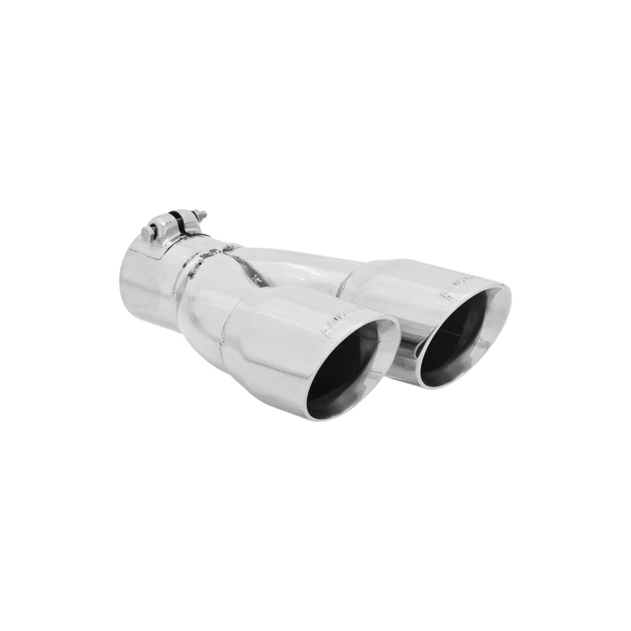 Flowmaster Exhaust Tip 15390 Polished 304 Stainless Steel 3 Inch Dual Angle Cut Fits 2.50 Inch Left Side Clamp on