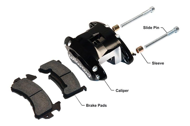 140-12100-R WILWOOD D154 Front Caliper Kit - Red 1.62 / 1.62" Piston,0.81" Rotor