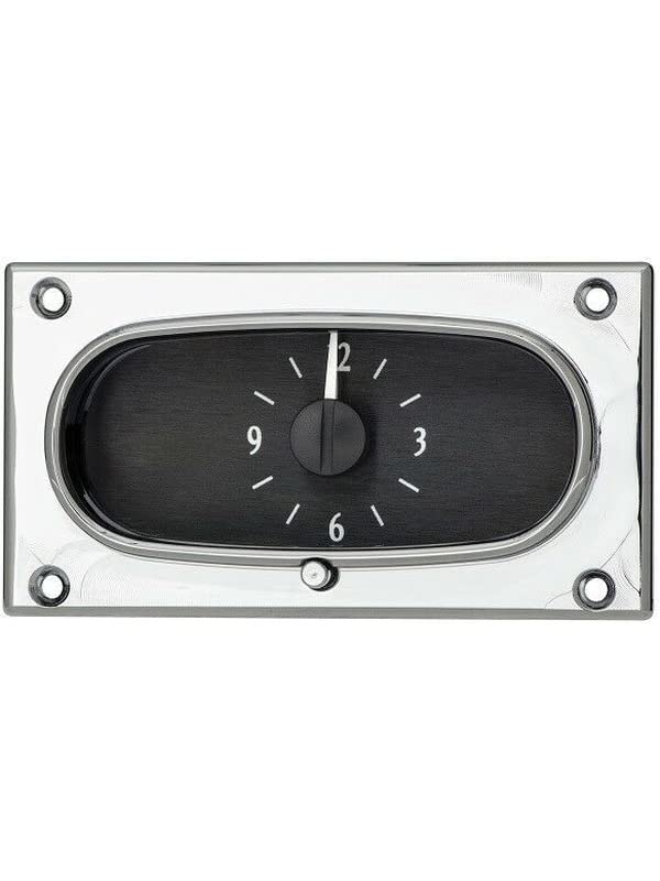 VHX Analog Clock Gauge Black Alloy Style Red Backlighting Compatible with Dakota Digital VLC-58C-IMP-K-R 1958 Chevy Impala