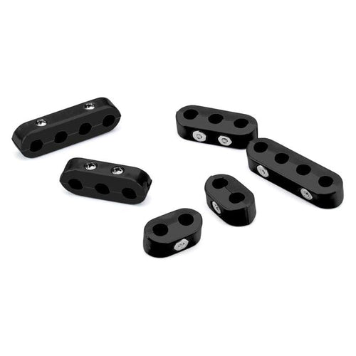 Universal Smoothie Wire Separator KIT for 10.5mm Plug Wires, 2 Each 2-Place, 3-Place, and 4-Place SEPARATORS, Black