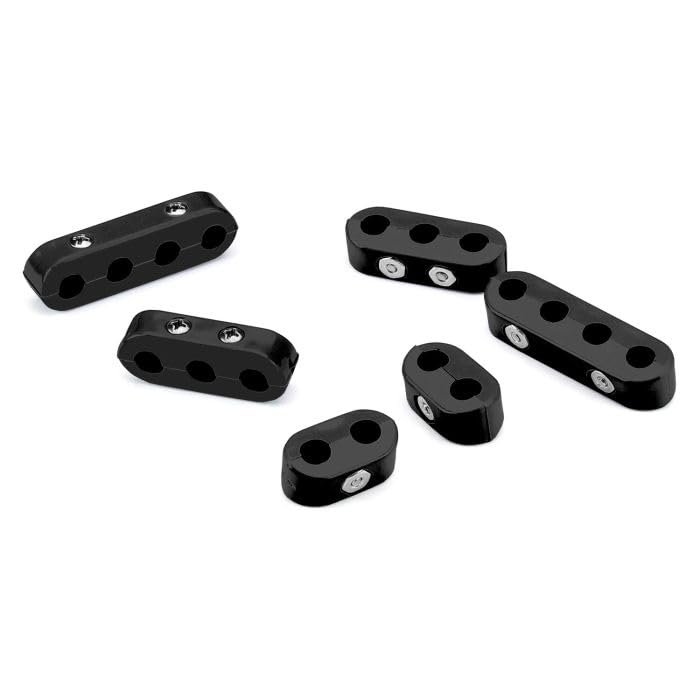 Universal Smoothie Wire Separator KIT for 7-8mm Plug Wires, 2 Each 2-Place, 3-Place, and 4-Place SEPARATORS, Black