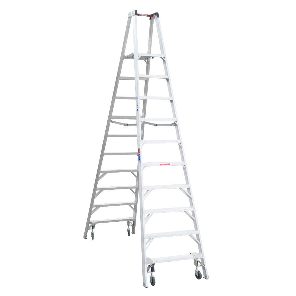 Twin Platform Ladder, Werner (PT310-4C) Aluminum